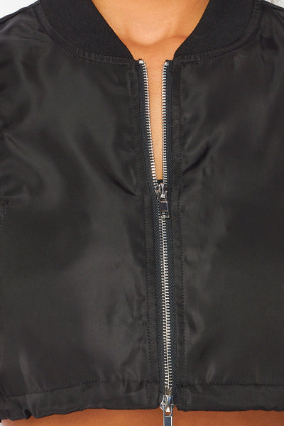 Piper Nylon Crop Bomber Jacket & Straight Pant Set