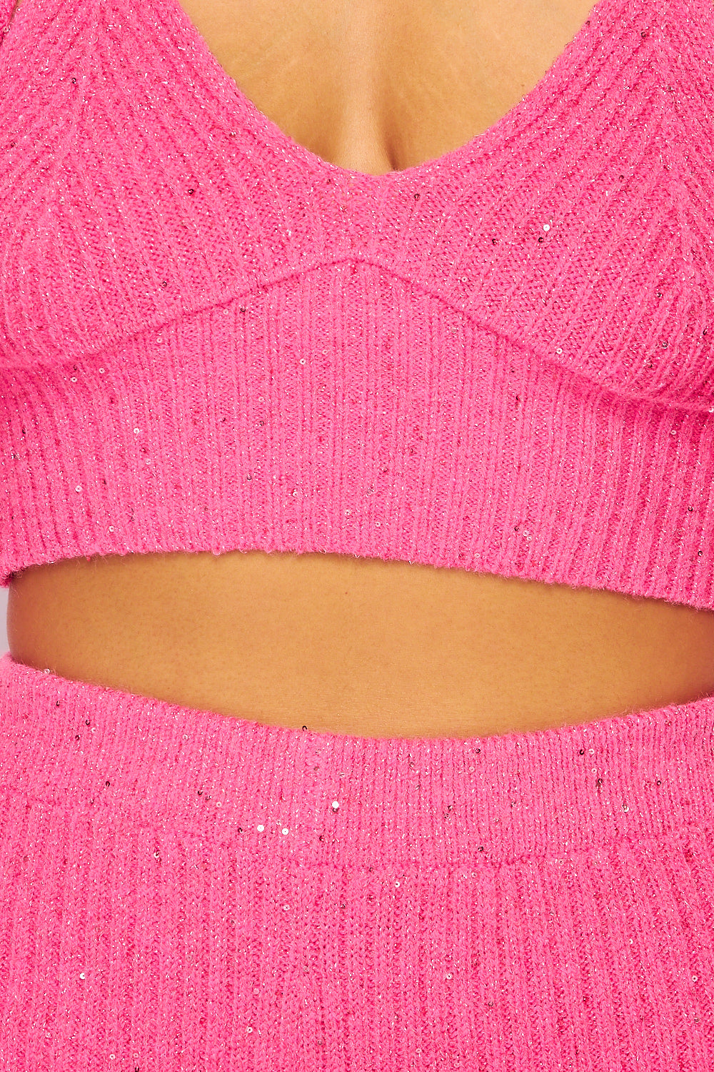 Maeve 3 Piece Sequin Cami Sweater Knit Pant Set