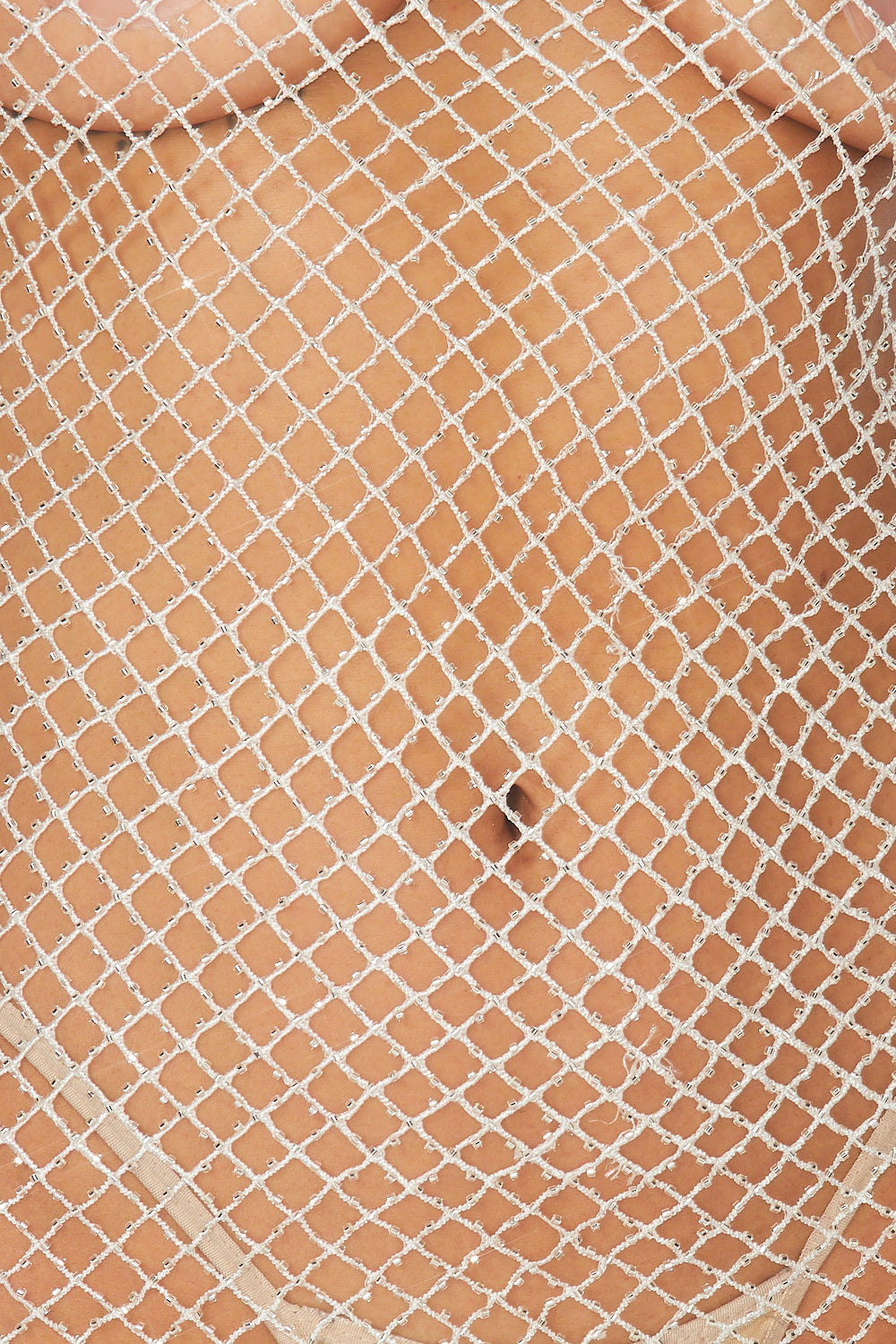 Christy Beaded Fishnet Cover Up Mini Dress