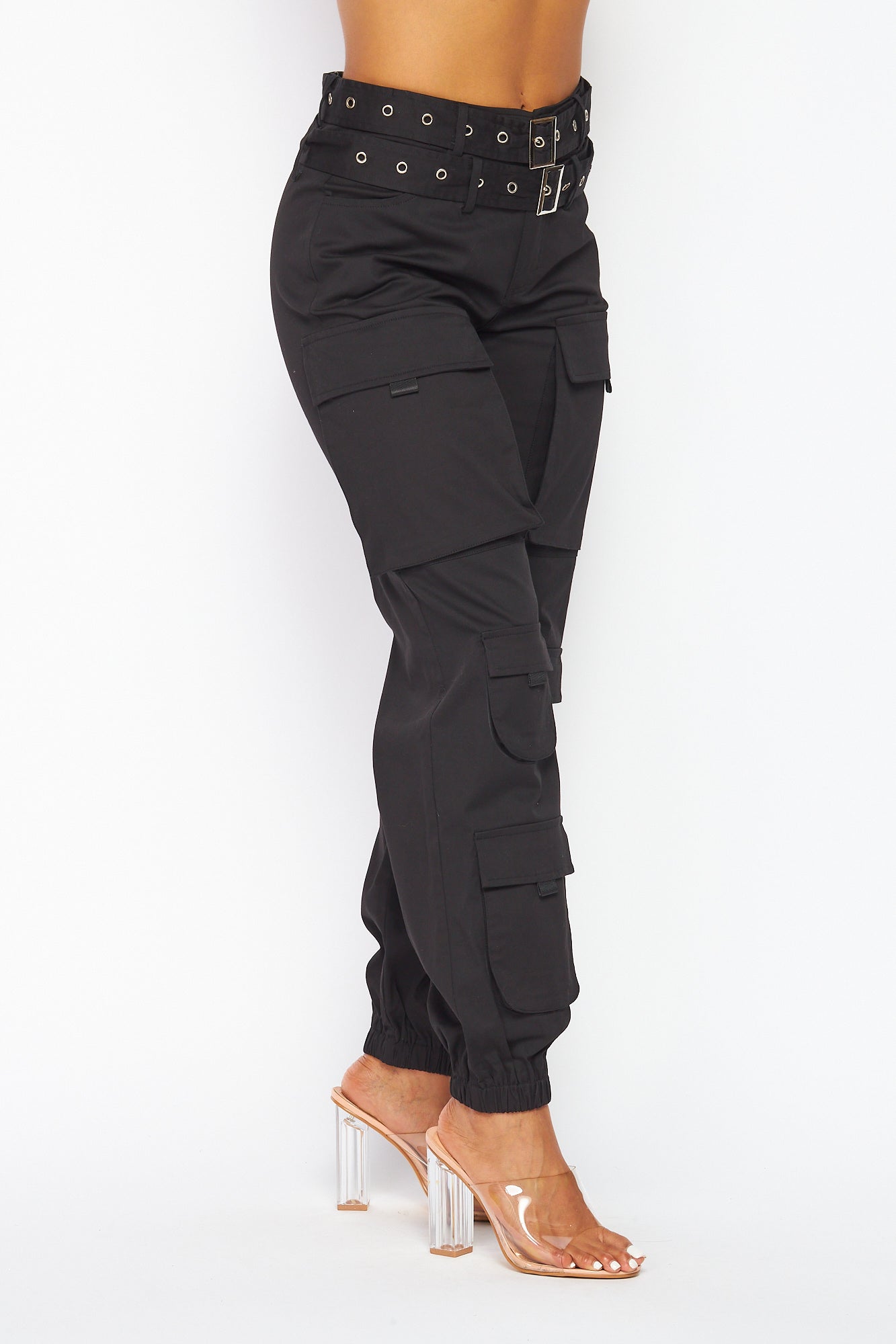 You Do You Double Belted Cargo Jogger Pants