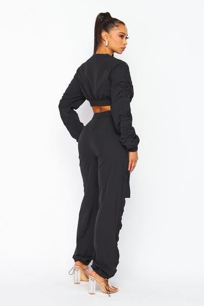Never Last Two Piece Top and Cargo Pant Set