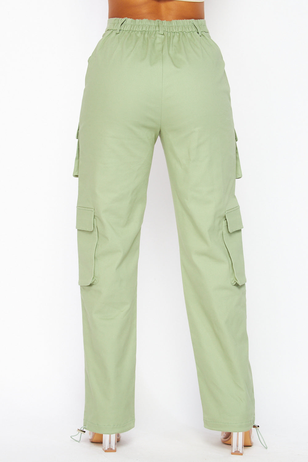 Work Girl Straight Leg Cotton Cargo Pocket Pants