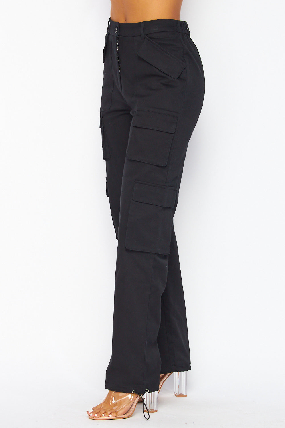 Work Girl Straight Leg Cotton Cargo Pocket Pants