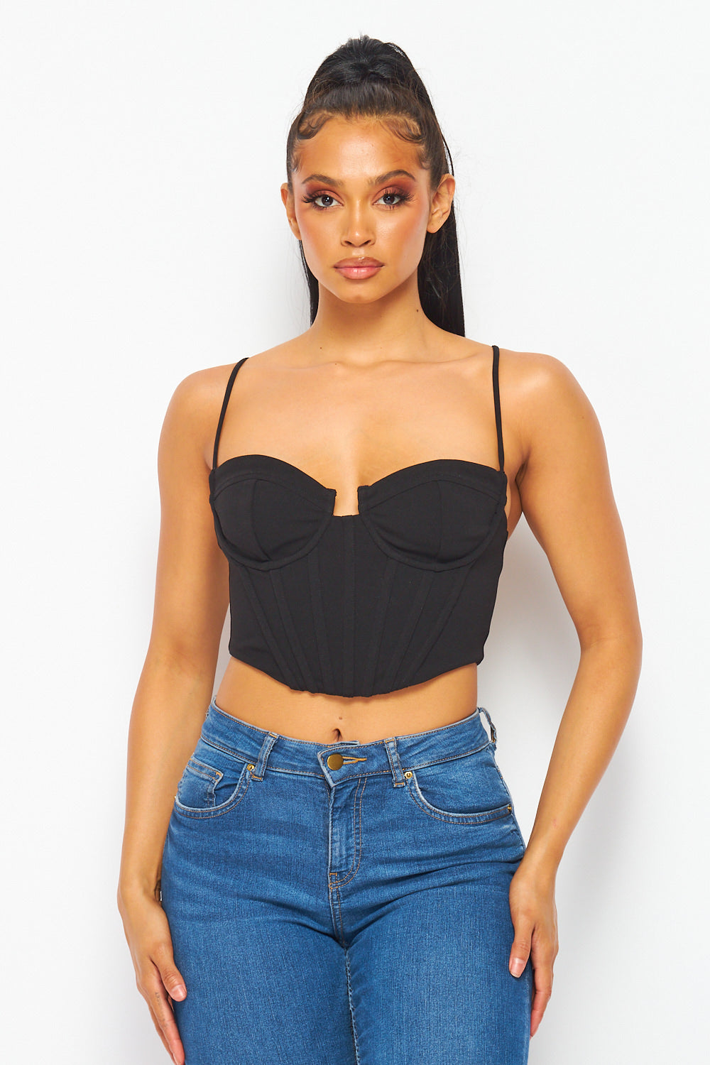 Remi Cropped Corset Bustier Cami Top