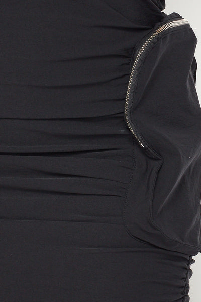 Erin Cargo Pocket Ruched Nylon Tube Dress
