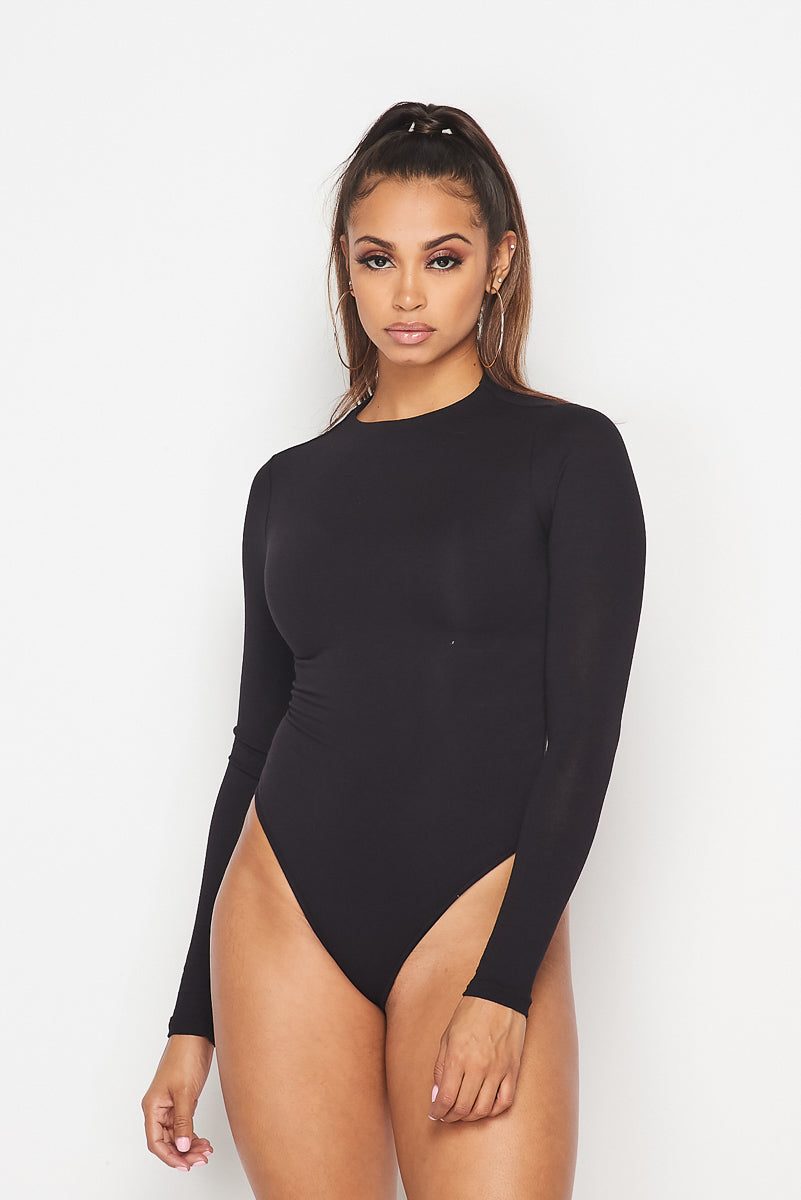 Need To Say Solid Long Sleeve Basic Bodysuit