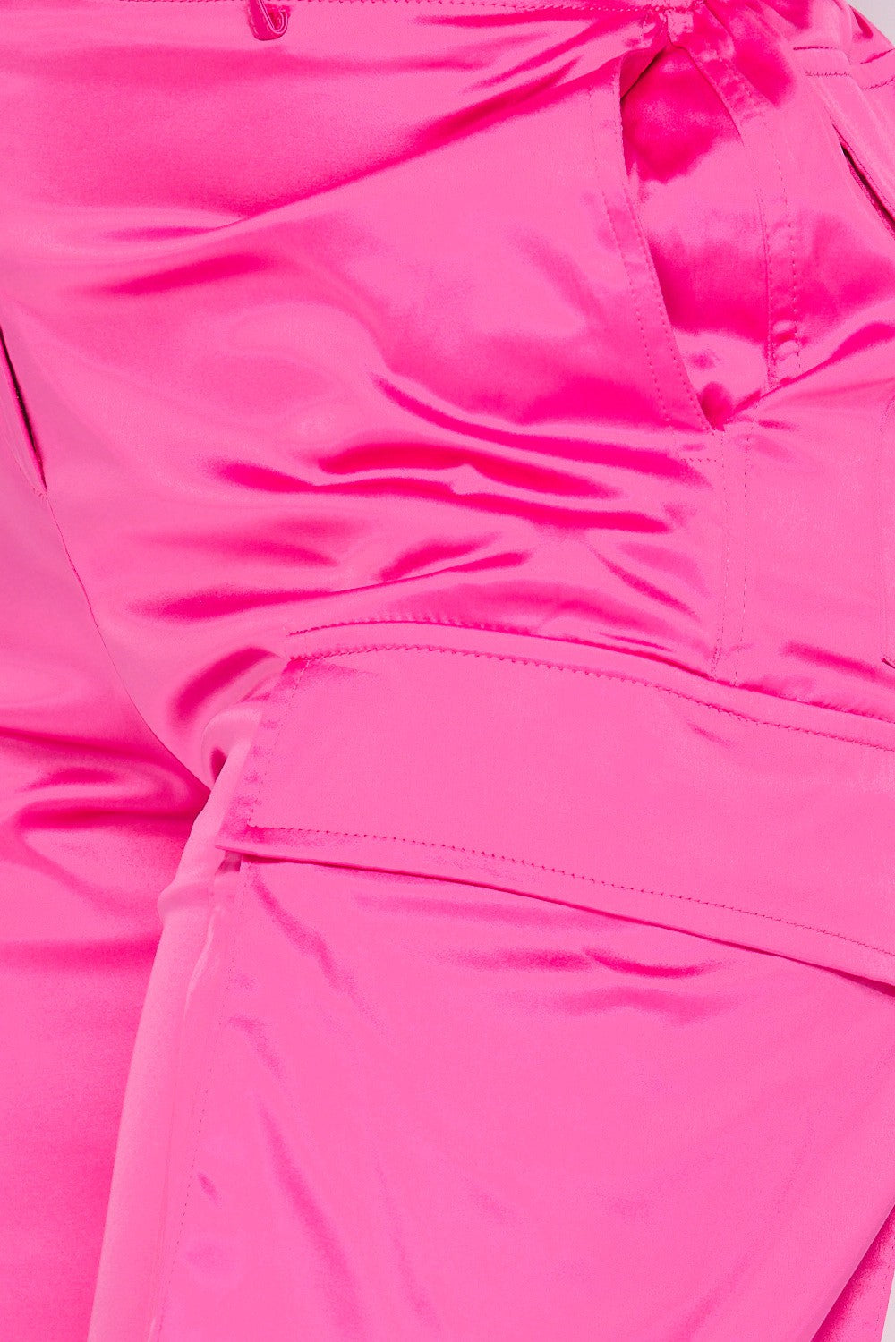 Sinful Satin Two Piece Bustier and Jogger Pant Set
