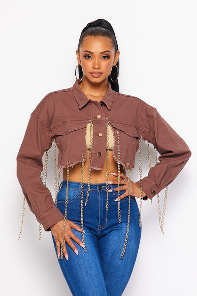 Rather Be Chain Fringe Jacket