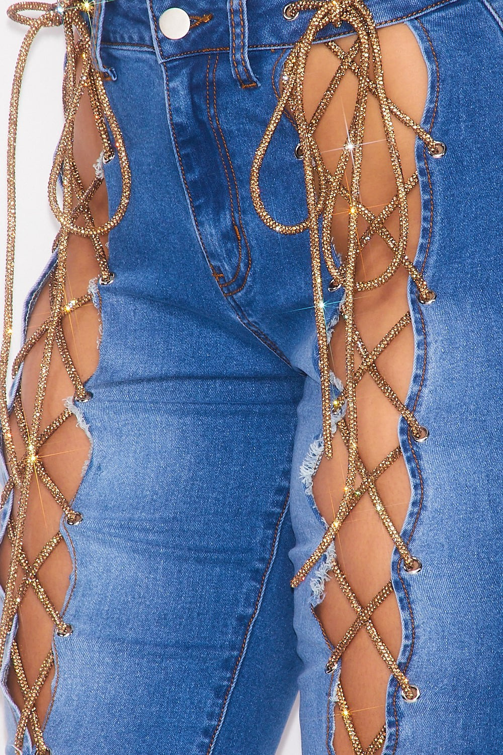 Back in Love Lace-up Jeans