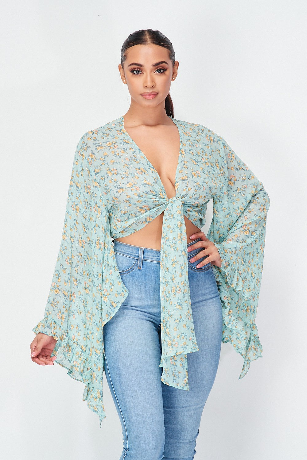 Sweet Attraction Floral Print Cardigan