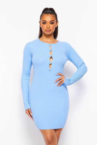 Something About You Ribbed Sweater Dress