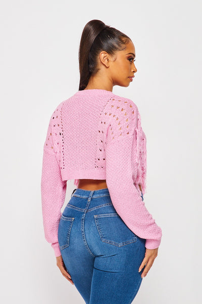 Secret Admirer Cropped Sweater Top