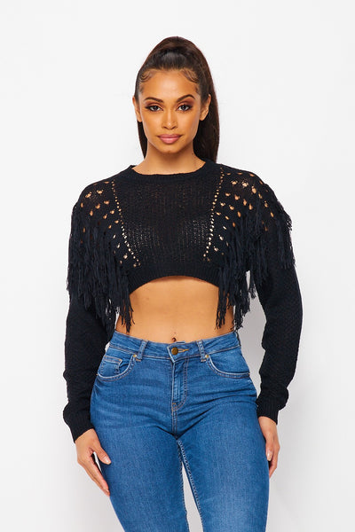 Secret Admirer Cropped Sweater Top