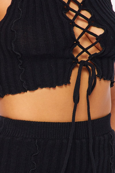 Reason To Be Two Piece Knit Crop Top and Skirt Set