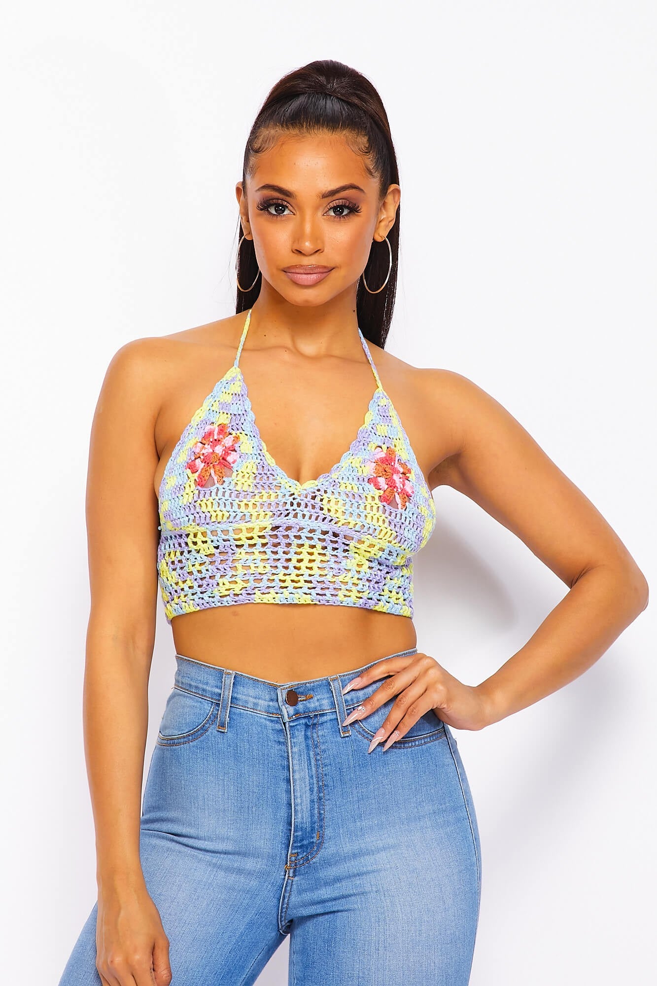 Our You're Golden Cropped Halter Top