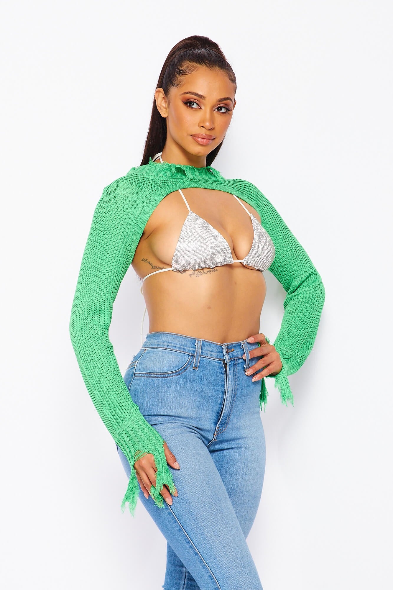 Missed the Point Micro Cropped Top