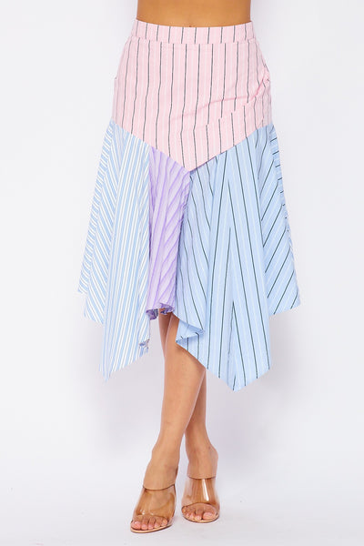 Lucy Multi-Color Striped Skirt