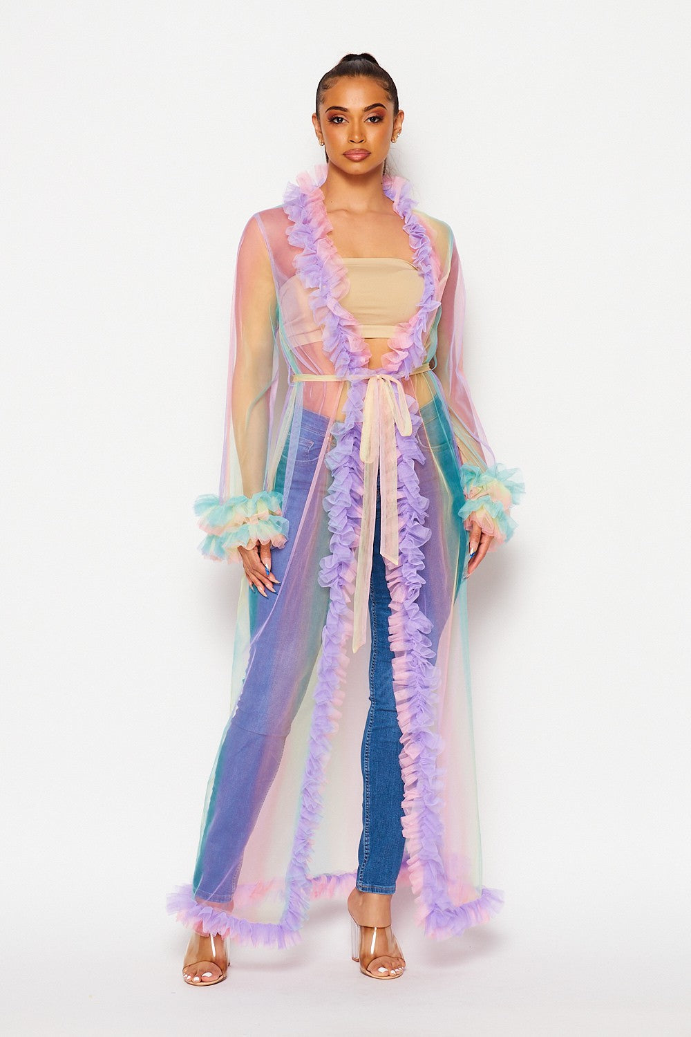 Made of Magic Tulle Mesh Duster Cardigan