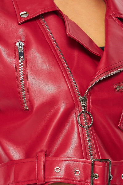 Rockin It Vegan Leather Moto Jacket