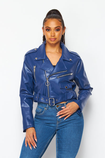 Rockin It Vegan Leather Moto Jacket