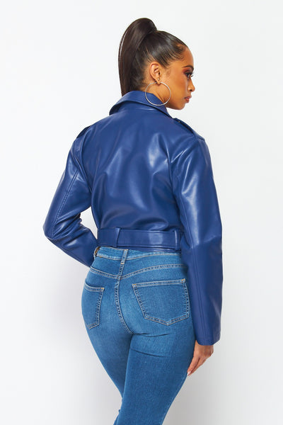 Rockin It Vegan Leather Moto Jacket