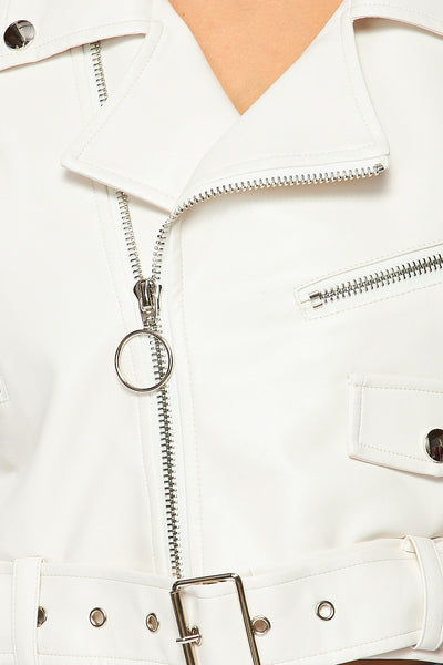 Rockin It Vegan Leather Moto Jacket