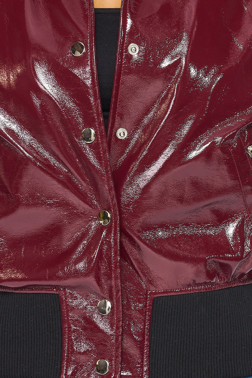 Christine Faux Leather Bomber Jacket