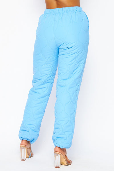 Sydney Quilted High Waisted Jogger Pants