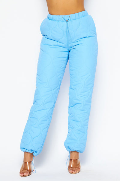 Sydney Quilted High Waisted Jogger Pants