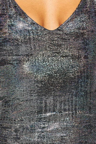 Seraphina Shimmer Metallic Foil Bodycon Midi Dress