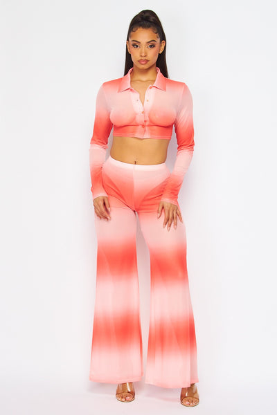 Back To You Mesh Multi Color Two Piece Pant Set