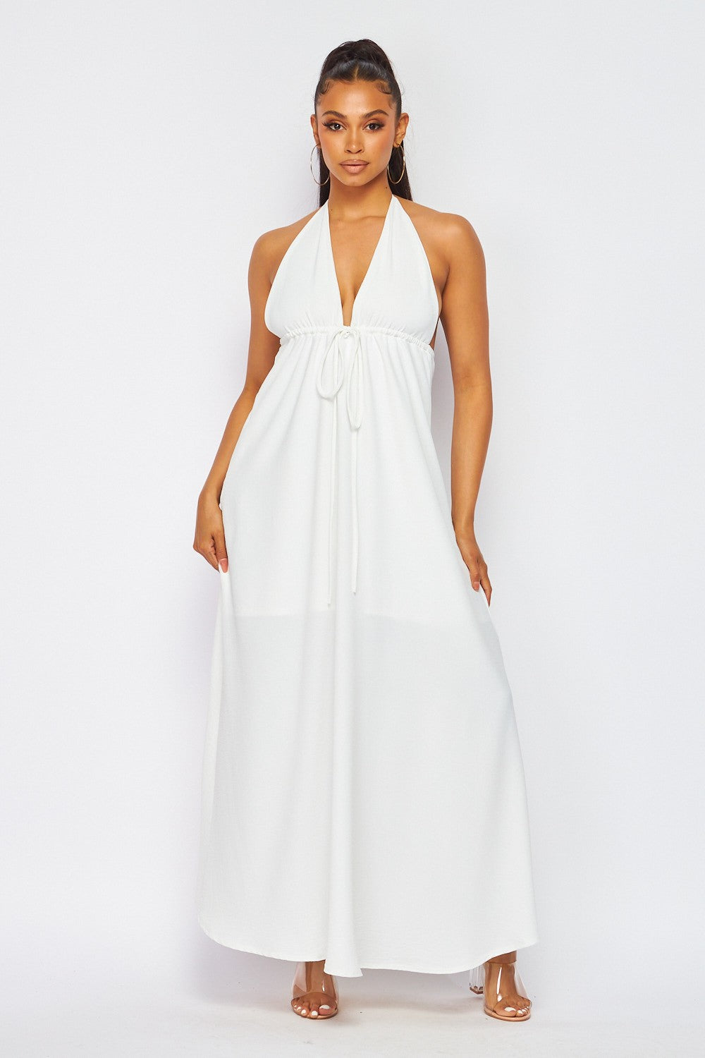 You're The One Flowing Halter Maxi Dress