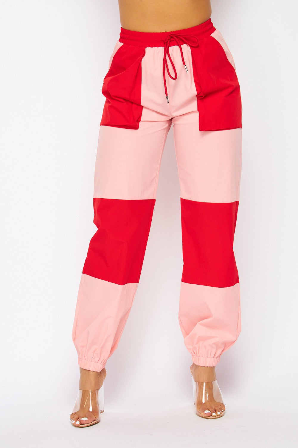 Let It Be Color Block Utility Jogger Pants